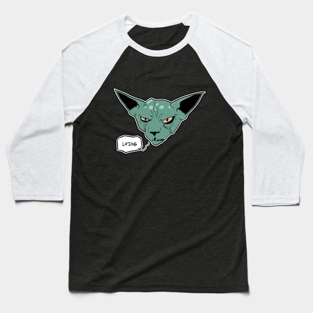 Lying Cat Baseball T-Shirt by samuray